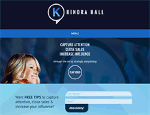 Tablet Screenshot of kindrahall.com